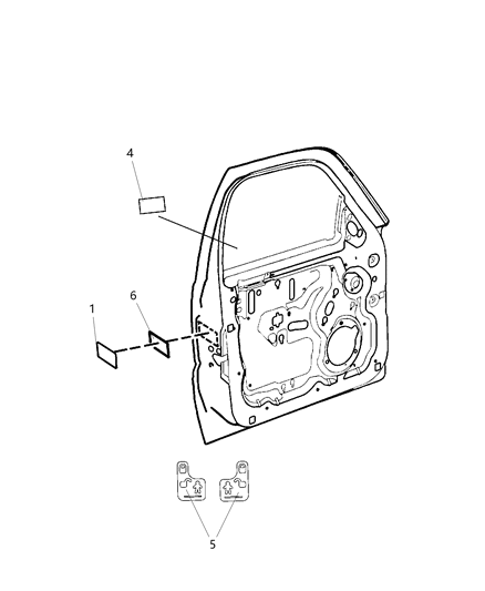 2021 Jeep Gladiator Front Door Diagram