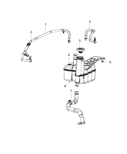 2020 Ram 3500 Coolant Recovery Bottle Diagram 2