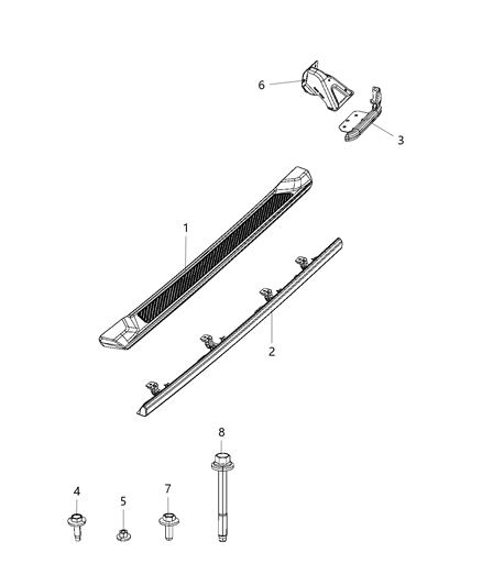 2021 Jeep Gladiator Running Boards And Side Steps Diagram