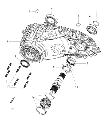 2020 Ram 2500 Front Case & Related Parts Diagram 2