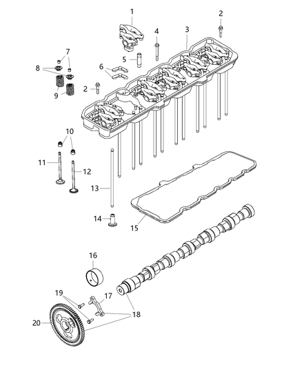 2020 Ram 5500 Camshafts & Valvetrain Diagram 2