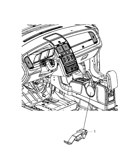 2018 Dodge Journey Switches - Console Diagram