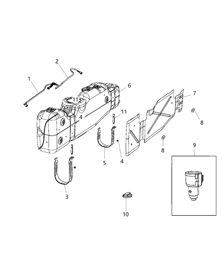 2019 Ram 3500 Fuel Tank And Related Parts Diagram