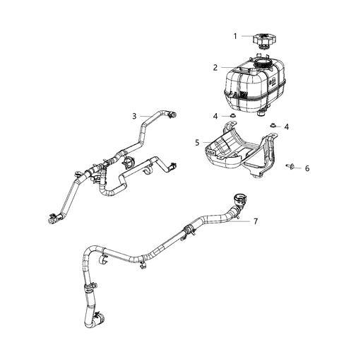 2021 Jeep Gladiator Coolant Recovery Bottle Diagram 2