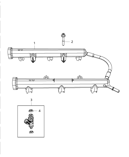 2020 Jeep Grand Cherokee Fuel Rail & Injectors Diagram 1