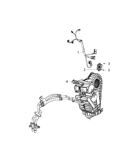 2017 Chrysler Pacifica Wiring, Rear A/C & Heater Unit Diagram