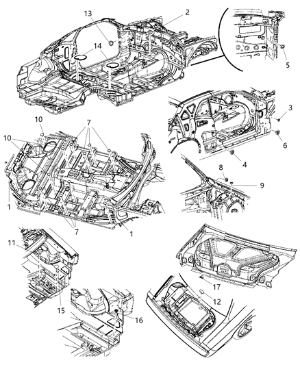 2020 Dodge Challenger Body Plugs Diagram