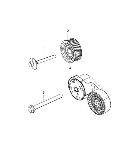 2020 Ram 1500 Pulley & Related Parts Diagram 1