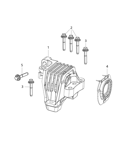 2015 Chrysler 200 ISOLATOR-Engine Mount Diagram for 68245567AA