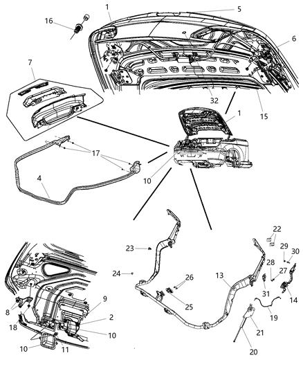 2008 Chrysler Sebring Latch-DECKLID Diagram for 4389469AD