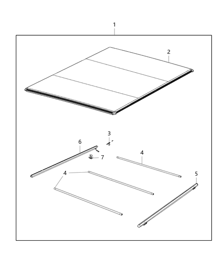 2016 Ram 3500 Tonneau Cover, Soft Diagram