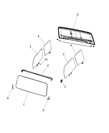 2021 Jeep Gladiator BACKLITE-BACKLITE Diagram for 68343605AG