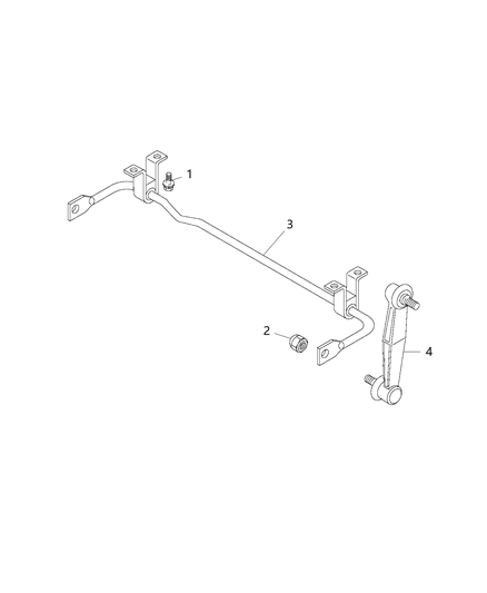 2018 Jeep Renegade Stabilizer Bar, Rear Diagram 1