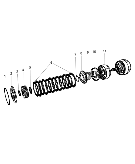 2018 Dodge Journey Gear Train - Underdrive Compounder Diagram 1