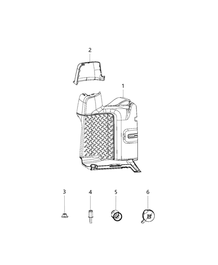 2018 Jeep Wrangler Quarter Trim Panel Diagram