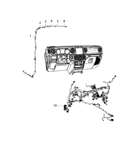 2020 Jeep Wrangler Wiring-Instrument Panel Diagram for 68413043AE