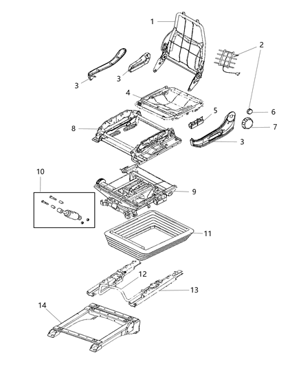 2020 Ram ProMaster 3500 Shield-Seat Cushion Diagram for 5SE79JXWAA