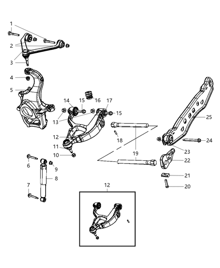 2009 Dodge Durango BALLJOINT-Lower Control Arm Diagram for 5143570AA