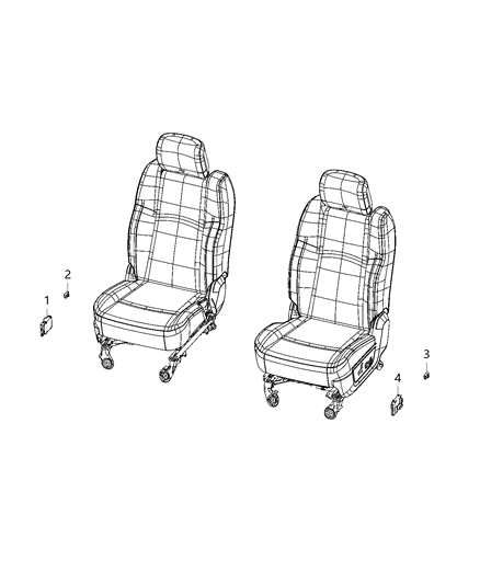 2019 Ram 3500 Switches - Seats Diagram