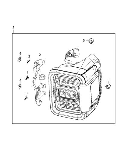2021 Jeep Gladiator Parts, Tail Lamps Service Diagram 2