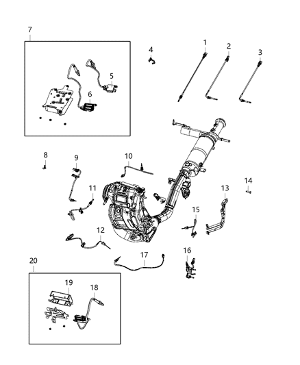 2020 Jeep Cherokee Exhaust Diagram for 68328719AE