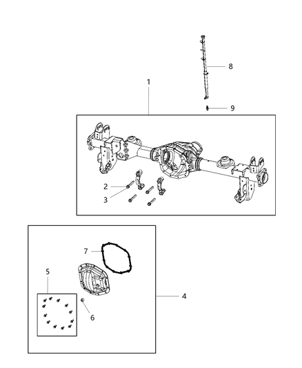 2021 Jeep Wrangler Housing-Rear Axle Diagram for 68401124AA