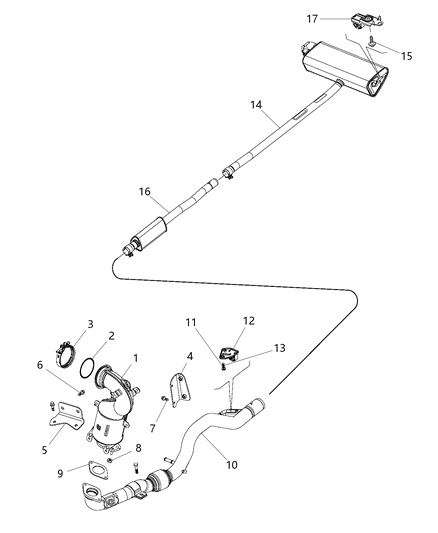 2018 Jeep Renegade Exhaust System Diagram 1