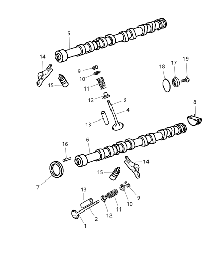 2006 Chrysler Town & Country Valve-Intake Diagram for 4884691AA