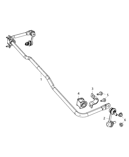 2018 Dodge Journey Stabilizer Bar - Rear Diagram