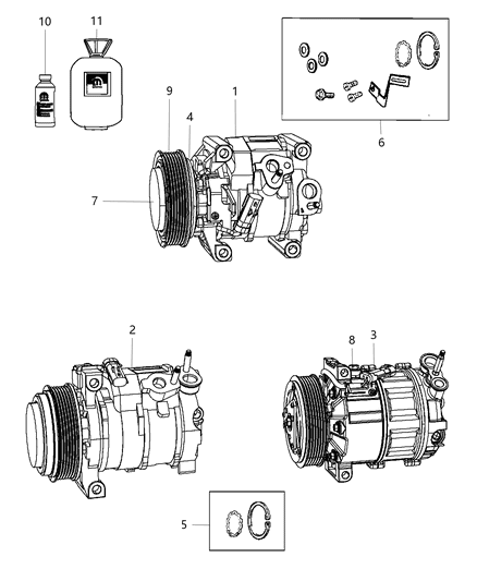 2012 Dodge Journey COMPRES0R-Air Conditioning Diagram for RL111410AE