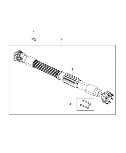 2018 Jeep Wrangler Shaft - Drive Diagram 2