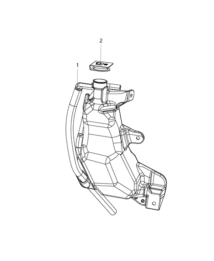 2021 Dodge Durango Coolant Recovery Bottle Diagram 2