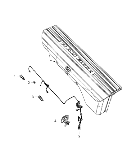 2021 Ram 1500 Lamps, Truck Bed Diagram 3