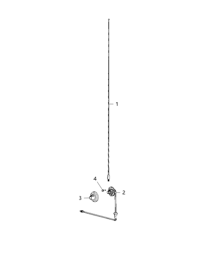 2021 Jeep Gladiator Antenna, Radio, Satellite, GPS and Cellular Diagram 1