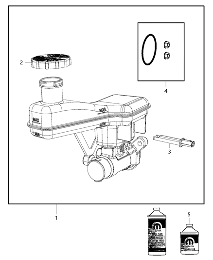 2019 Chrysler Pacifica Brake Master Cylinder Diagram