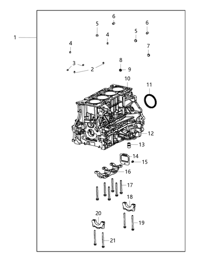 2018 Dodge Journey Cylinder Block And Hardware Diagram 1