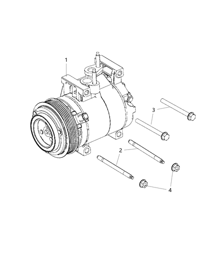 2020 Ram 5500 A/C Compressor Mounting Diagram 1