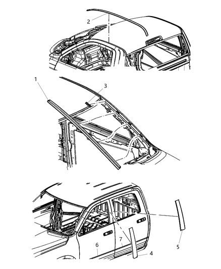 2018 Ram 3500 Moldings Body Diagram