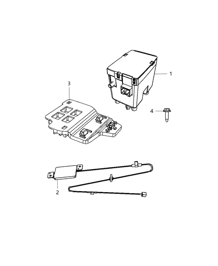 2012 Dodge Charger Antenna-Remote Start And KEYLESS En Diagram for 68067533AD