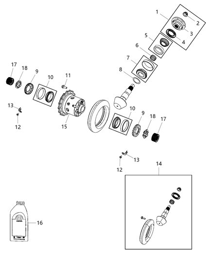 2020 Ram 3500 Differential Assembly, Rear Diagram 2