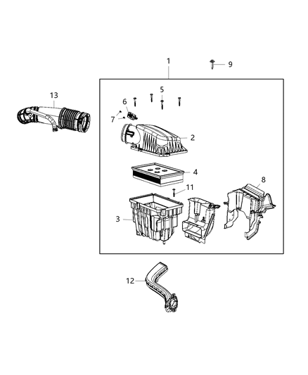 2021 Jeep Gladiator Air Cleaner Diagram 1