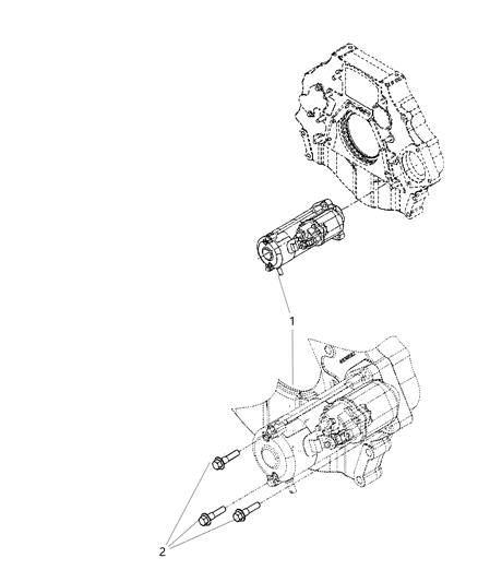 2016 Ram 3500 Starter & Related Parts Diagram 2