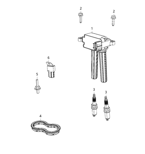 2021 Dodge Durango Spark Plugs, Ignition Wires, Ignition Coil And Capacitors Diagram 4