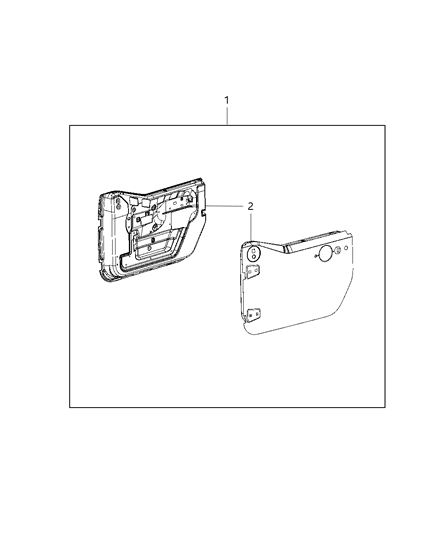 2018 Jeep Wrangler Door Kit-Half Diagram for 82212124AC