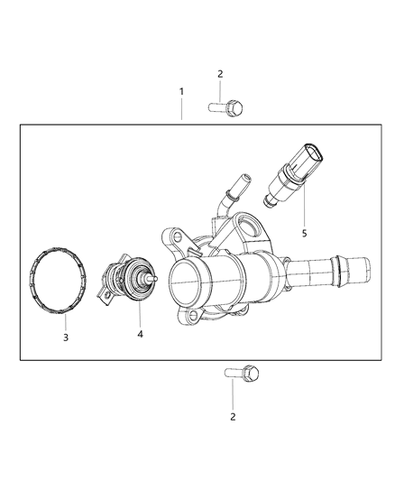 2018 Jeep Renegade Thermostat And Related Parts Diagram