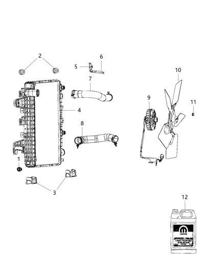 2020 Ram 3500 Radiator & Related Parts Diagram 2