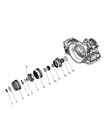 2018 Dodge Journey Front / Rear Planetary Diagram 1