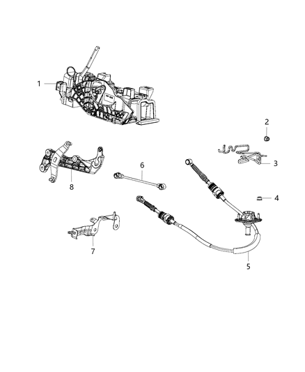 2021 Jeep Gladiator Transfer Case Control Cable Diagram 2