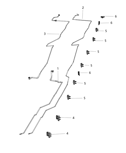 2019 Ram 3500 Fuel Lines/Tubes, Rear Diagram 7