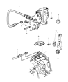 Diagram for Chrysler Sebring Clutch Fork - 4796664